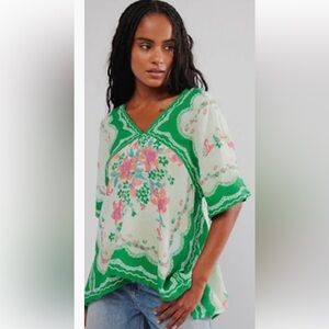 Free People Washed in Flowers top size XS
